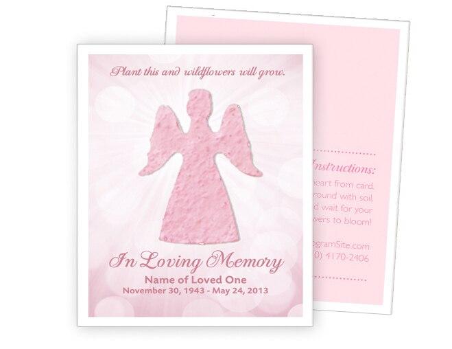 Angel Plantable Memorial Card (Pack of 25) - Celebrate Prints