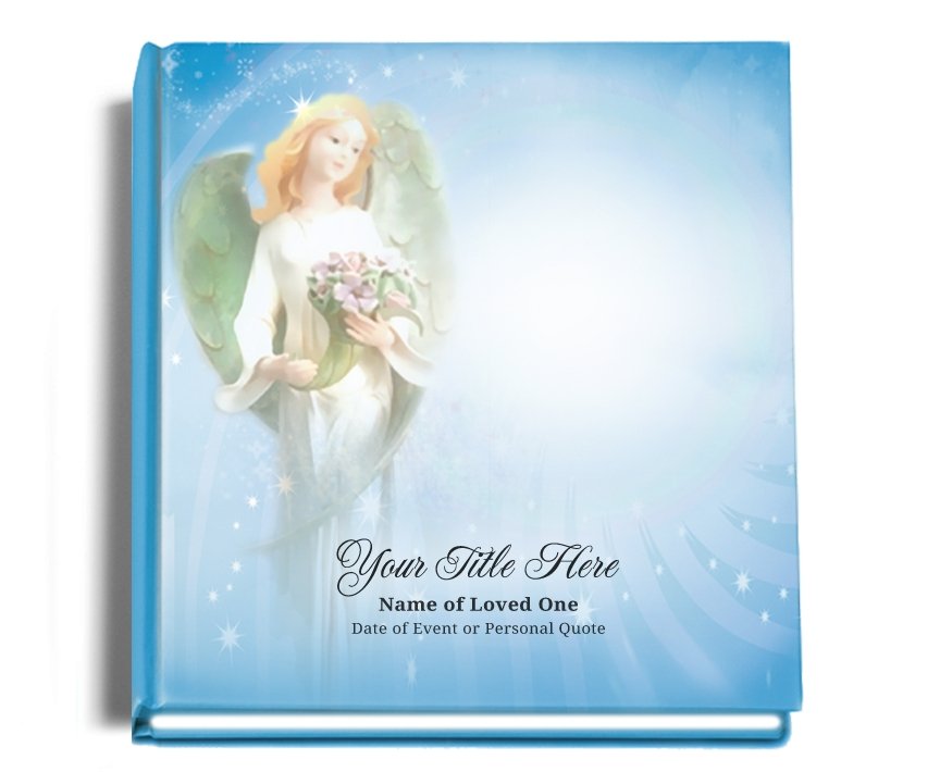 Angelic Perfect Bind Memorial Funeral Guest Book - Celebrate Prints