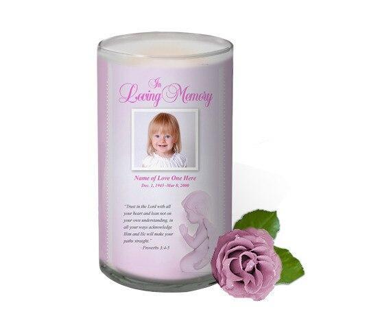 Angelo Personalized Glass Memorial Candle - Celebrate Prints