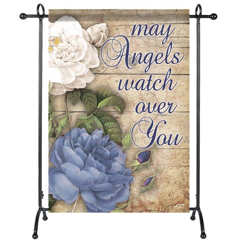 Angels Watch Over You Garden or Cemetery Flag - Celebrate Prints