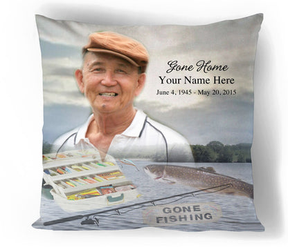 Angler In Loving Memory Memorial Pillows
