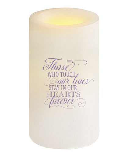 AnnaBelle Flameless In Loving Memory Memorial LED Candle back
