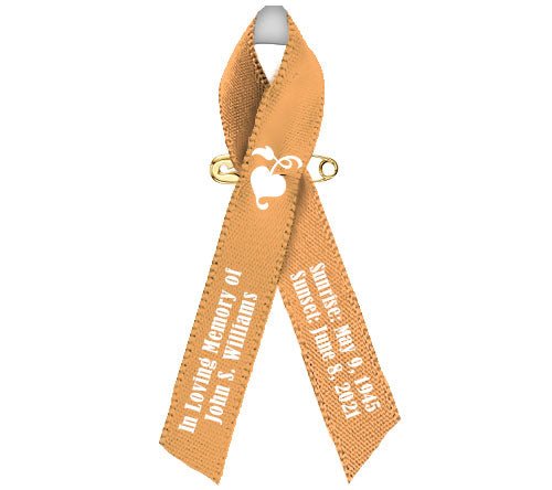 Appendix Cancer Ribbon (Amber) - Pack of 10 - Celebrate Prints