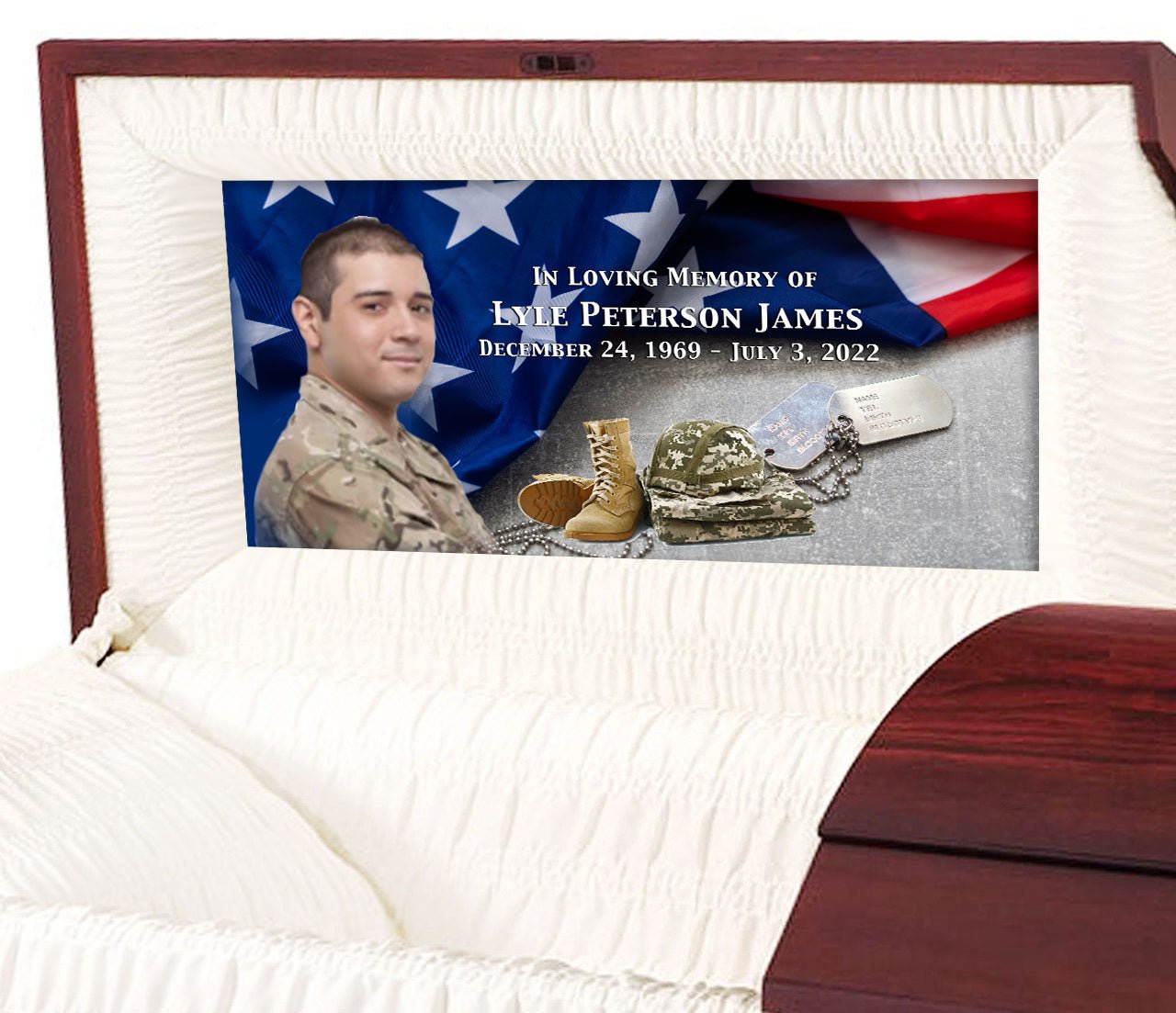 Army Casket Head Panel Insert - Celebrate Prints
