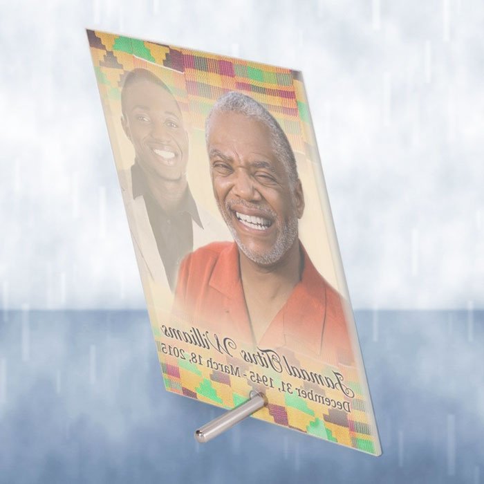 Ashanti Beveled Glass Memorial Plaque - Celebrate Prints