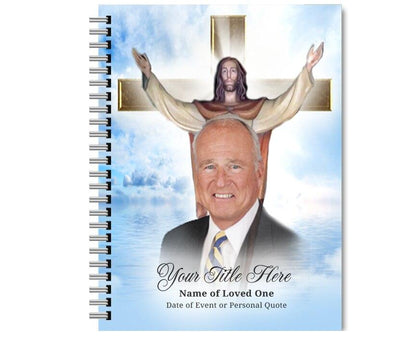 Assurance Spiral Wire Bind Memorial Guest Book with photo