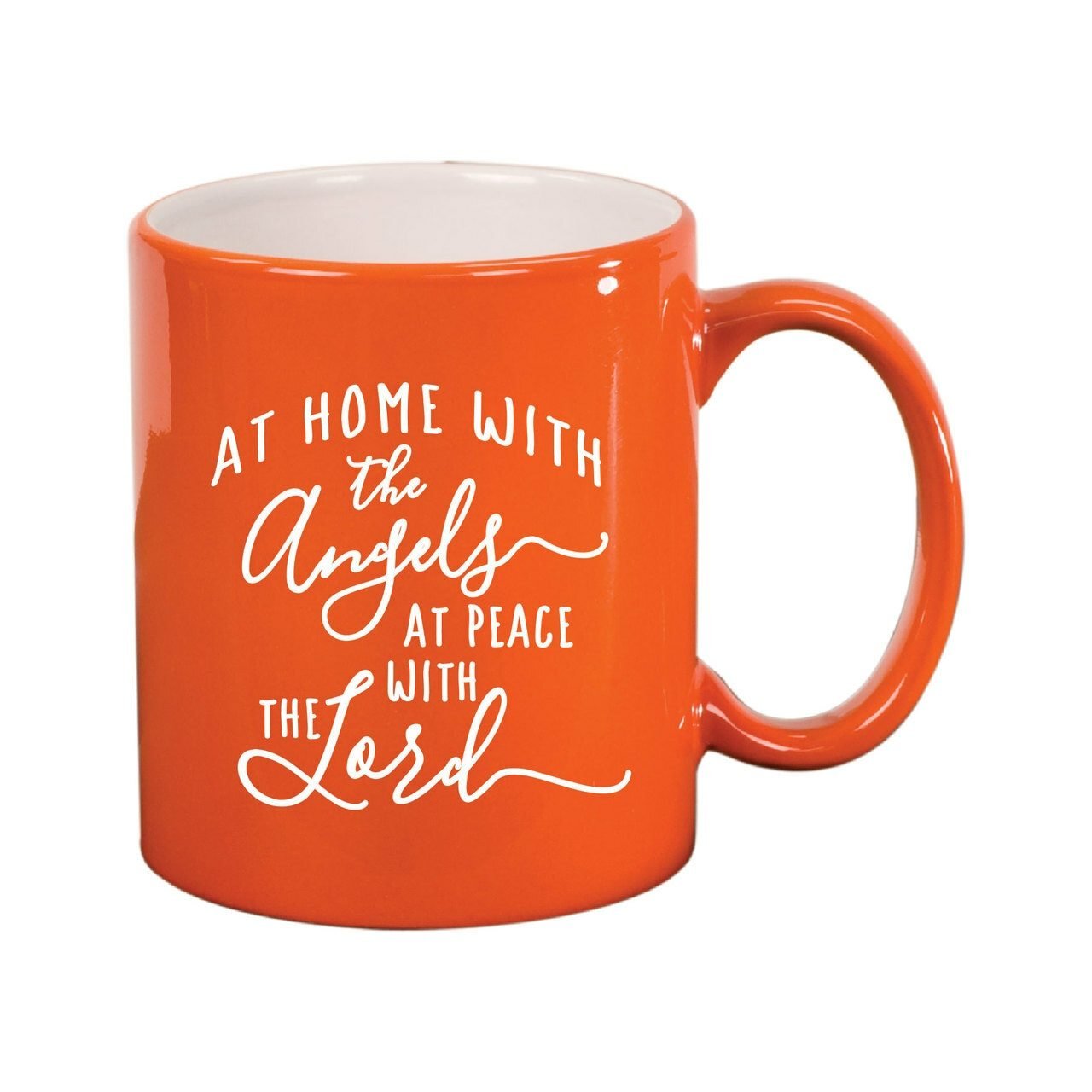 At Home With The Angels Ceramic In Loving Memory Mugs orange