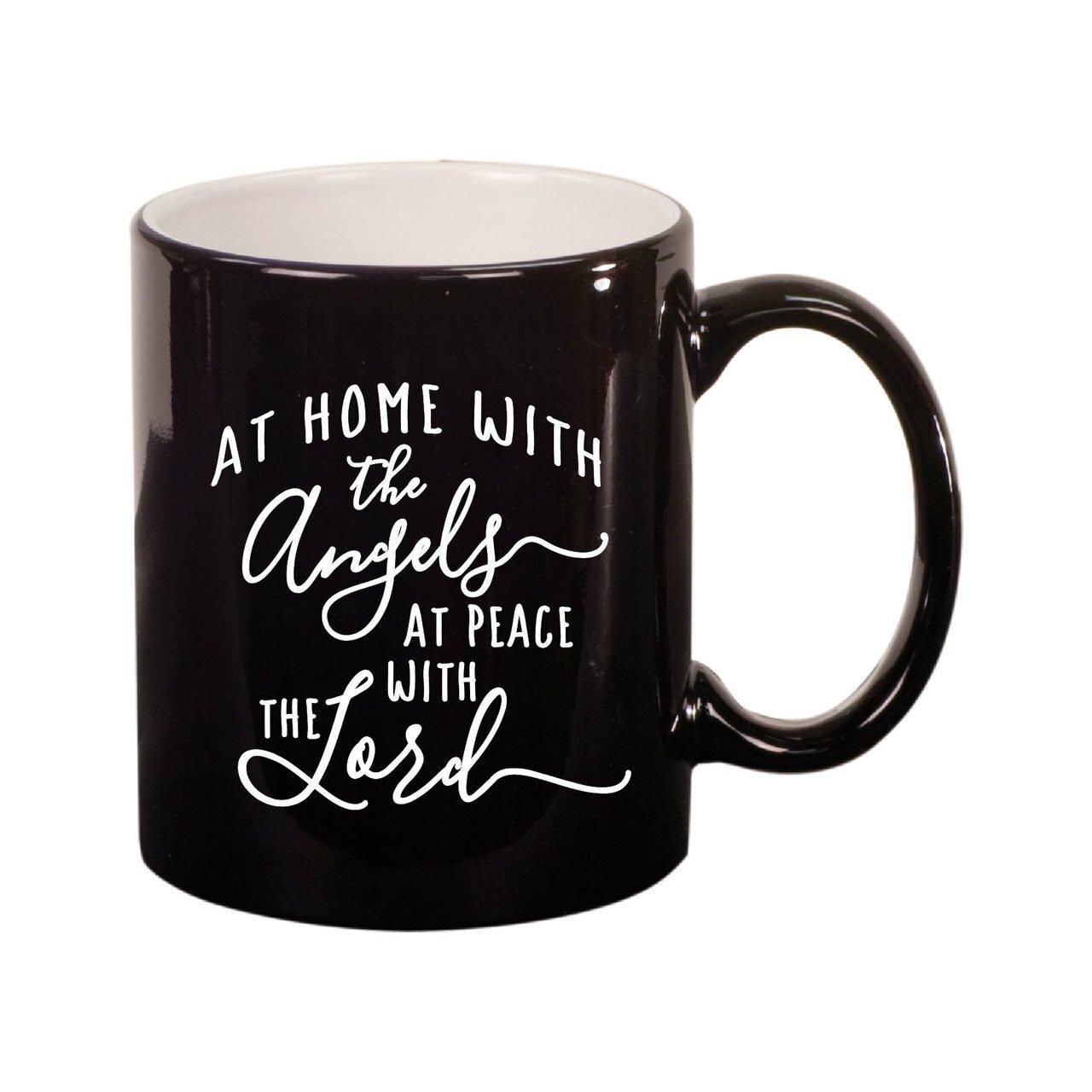 At Home With The Angels Ceramic In Loving Memory Mugs black