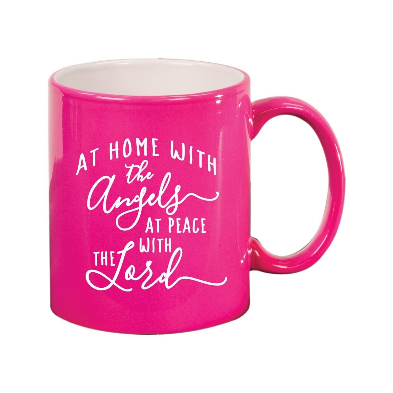 At Home With The Angels Ceramic In Loving Memory Mugs pink