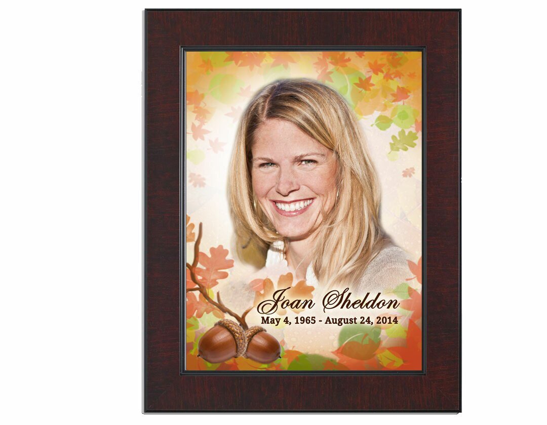 Autumn Memorial Portrait Poster framed