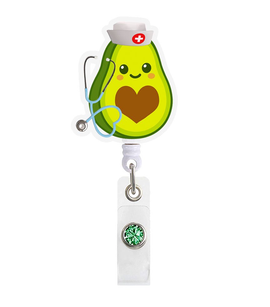 Avocado Badge Reel, Avocado girl Badge Holder, Nurse