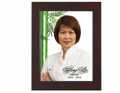 Bamboo Memorial Portrait Poster framed