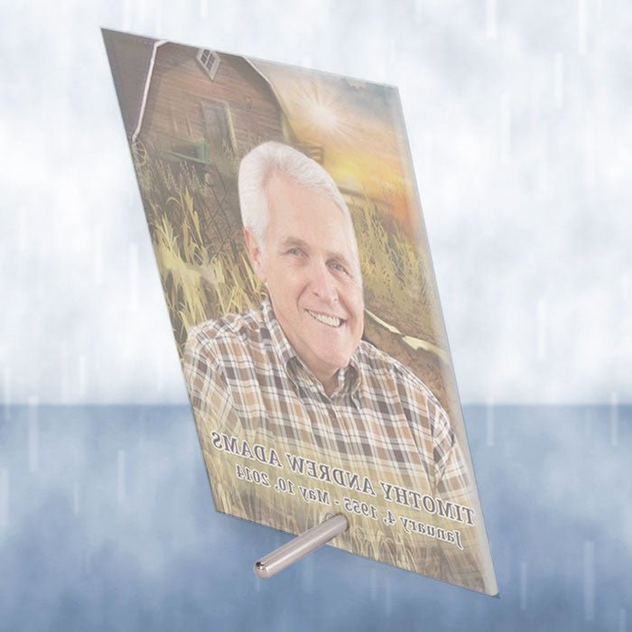 Barn Beveled Glass Memorial Plaque - Celebrate Prints