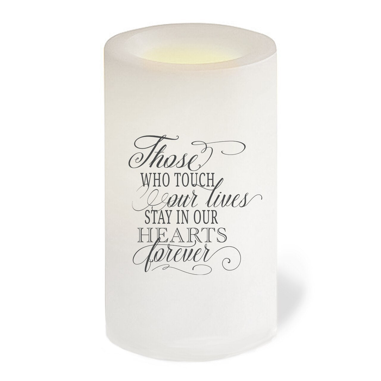 Beautiful Life LED Flameless Personalized Memorial Candle - Celebrate Prints