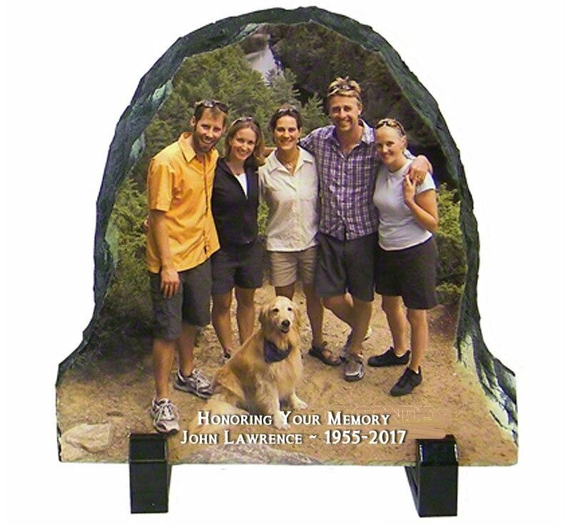 Bell Shape Slate Stone Memorial Plaques with Stand