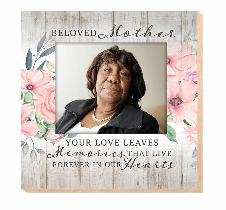 Beloved Mother Memorial Photo Printed On Wood
