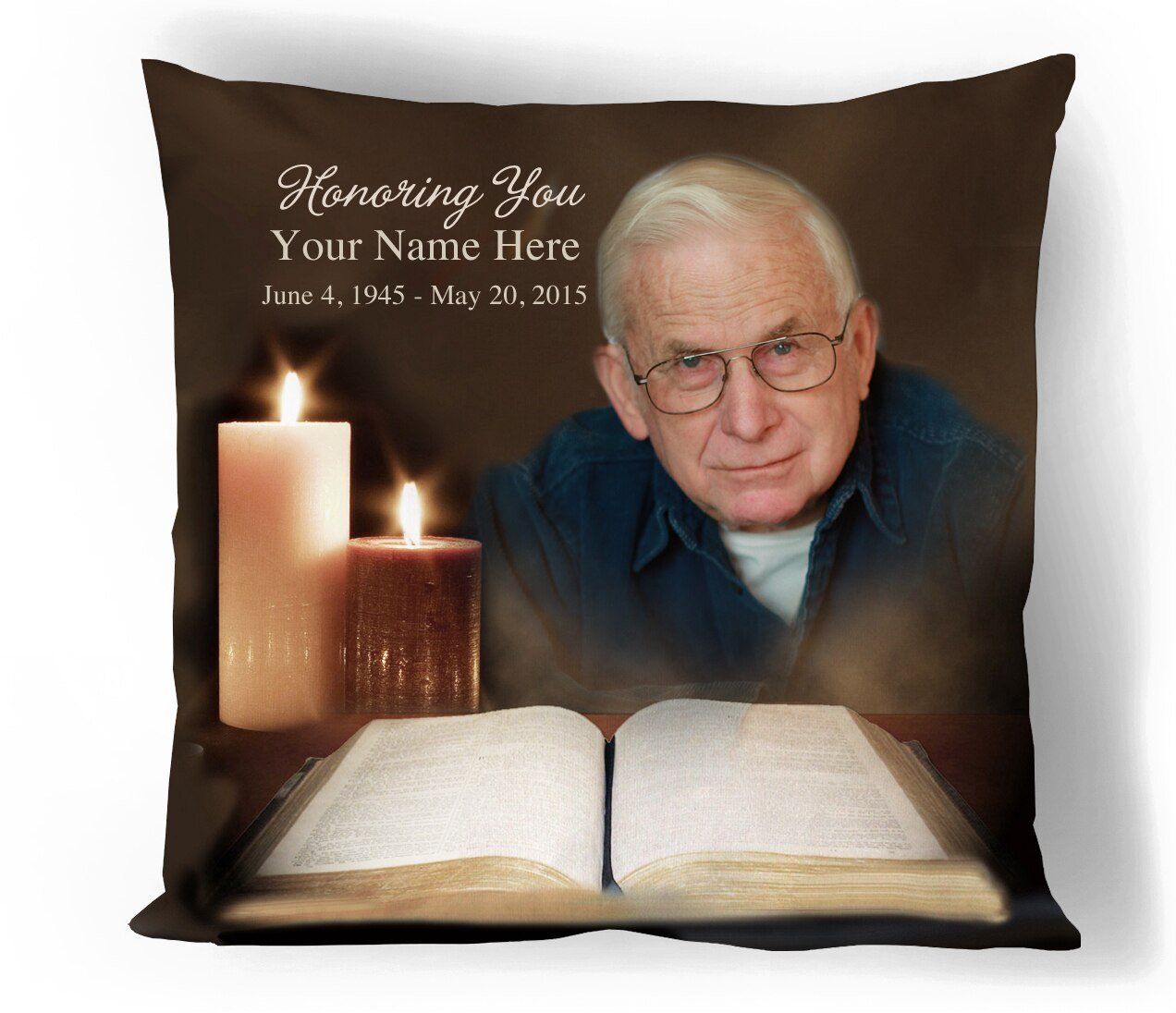 Bible Personalized In Loving Memory Memorial Pillows
