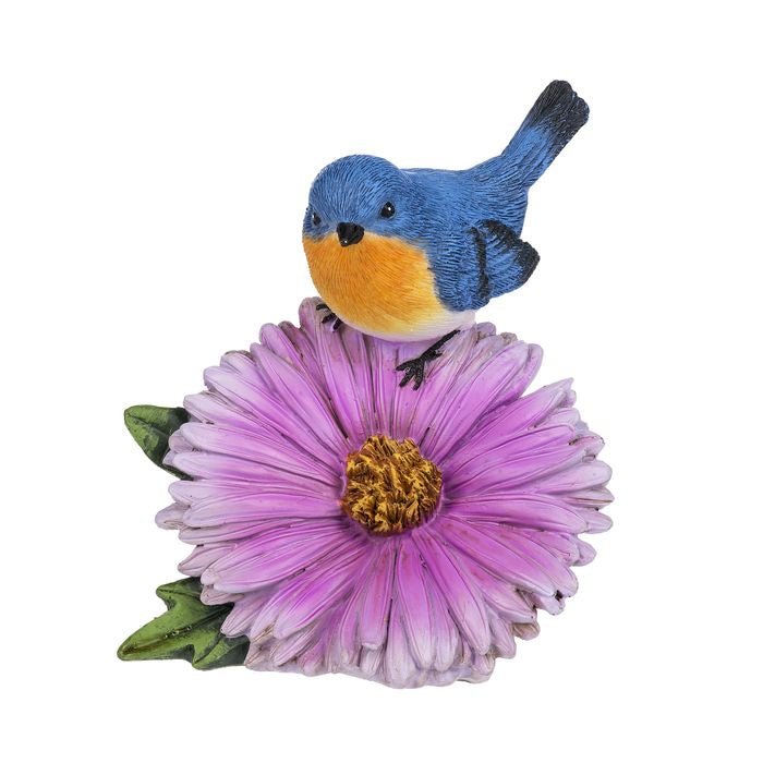 Bird and Aster Flower Sympathy Figurine - Celebrate Prints