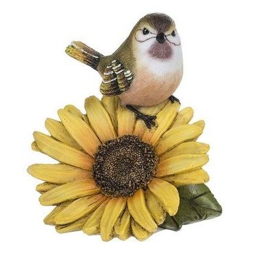 Bird and Daisy Flower Sympathy Figurine - Celebrate Prints