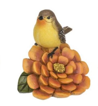 Bird and Orange Blossom Flower Sympathy Figurine - Celebrate Prints