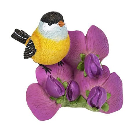 Bird and Sweet Pea Flower Sympathy Figurine - Celebrate Prints