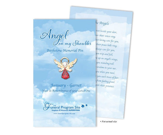 Birthstone Angel Pin - Celebrate Prints