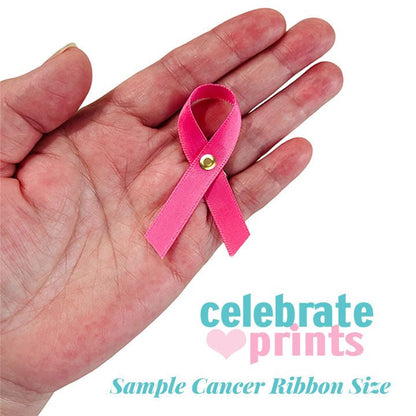 Black Cancer Ribbon, Awareness Ribbons (No Personalization) - Pack of 10 - Celebrate Prints
