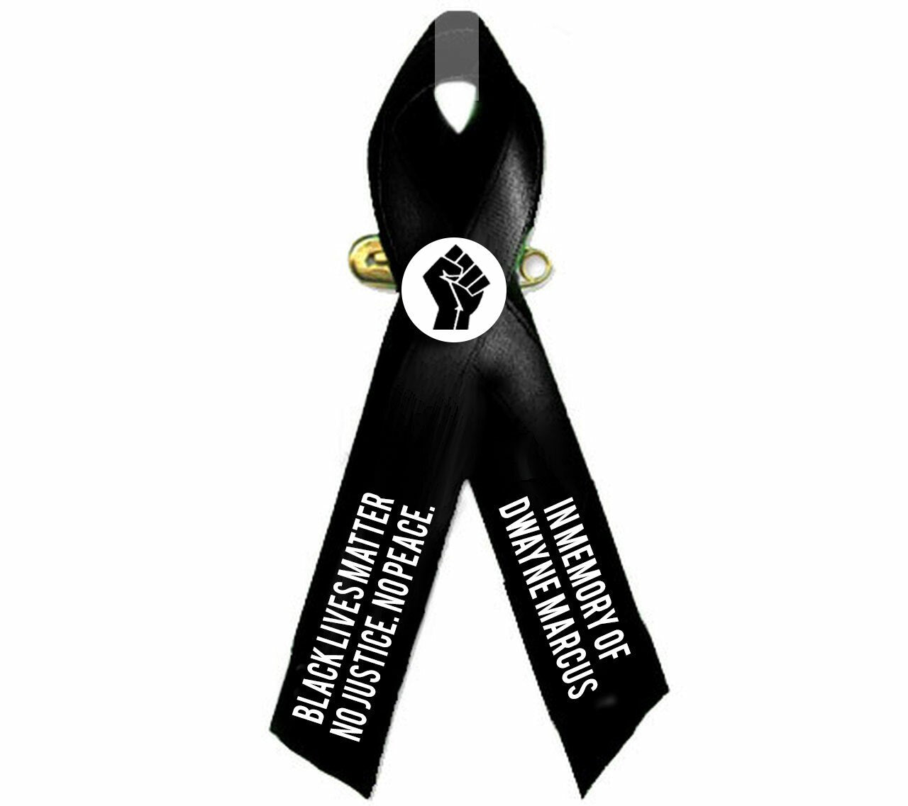 Black Lives Matter Awareness Ribbon (Black) - Pack of 10 | Celebrate Prints
