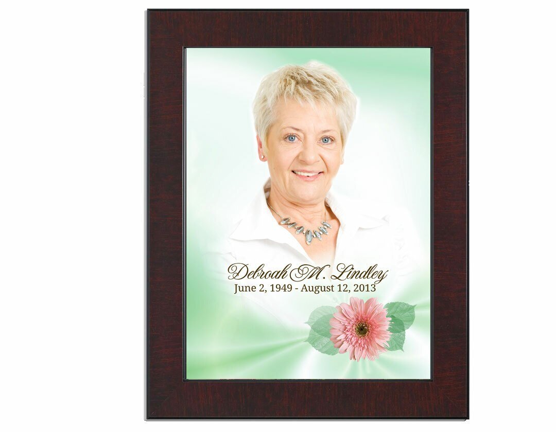 Blossom In Loving Memory Memorial Portrait Poster framed