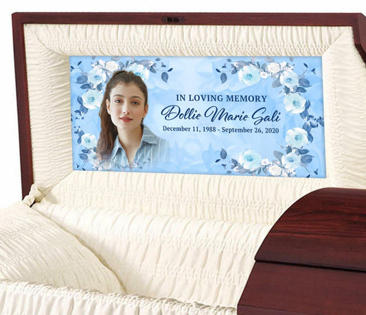 Blue Willow Casket Head Panel Insert - Celebrate Prints