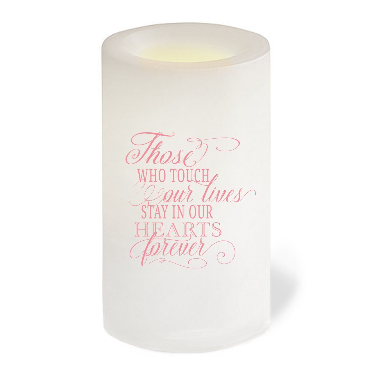 Blush Personalized Flameless LED Memorial Candle - Celebrate Prints