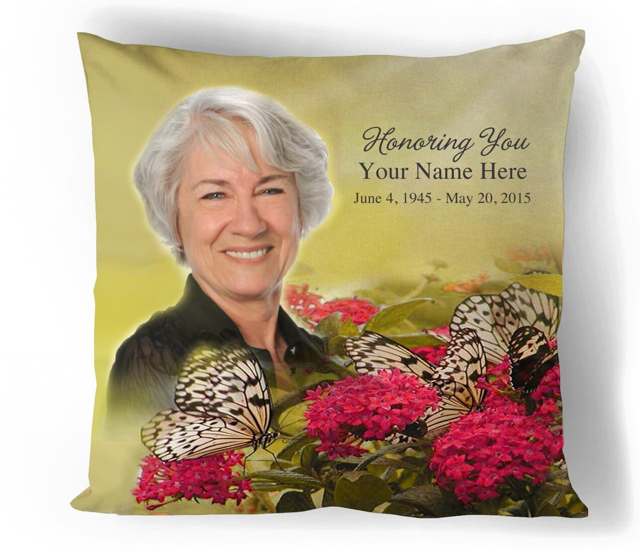 Bouquet In Loving Memory Memorial Pillows