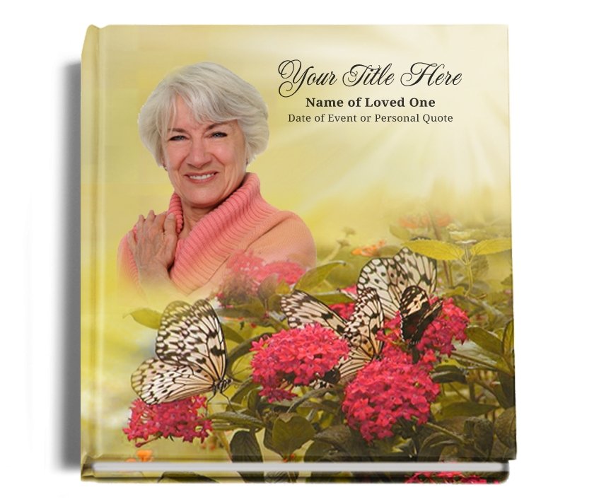 Bouquet Perfect Bind Memorial Funeral Guest Book - Celebrate Prints