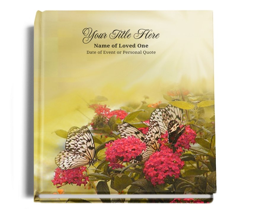 Bouquet Perfect Bind Memorial Funeral Guest Book - Celebrate Prints