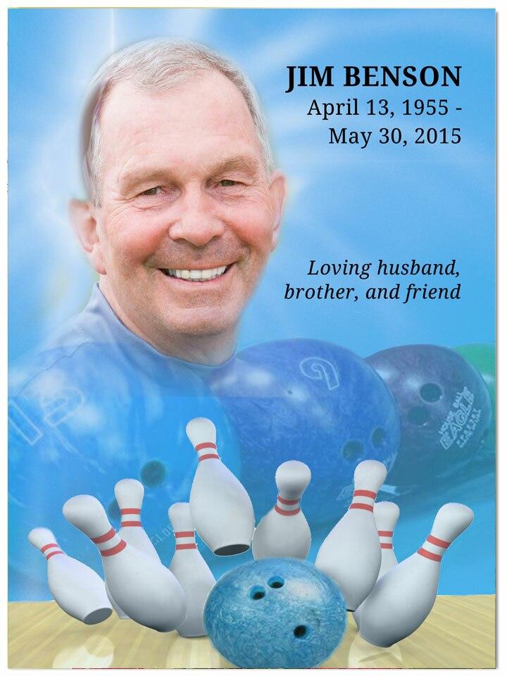 Bowling In Loving Memory Memorial Portrait Poster