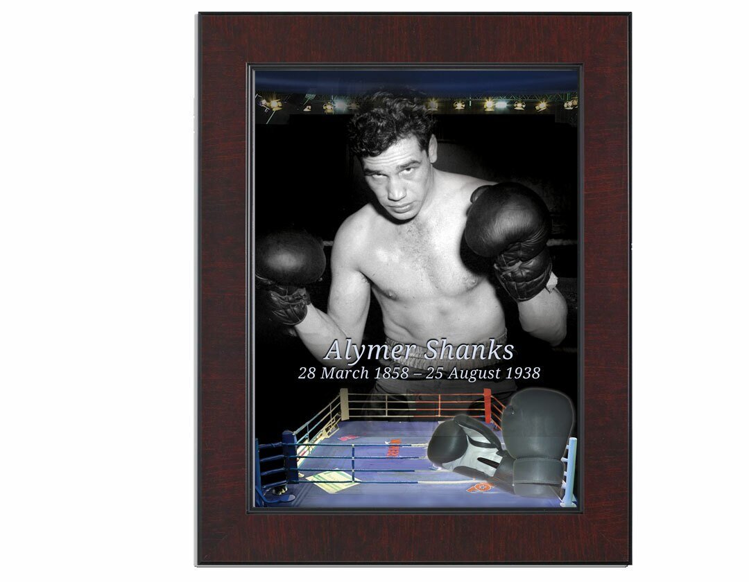 Boxing In Loving Memory Memorial Portrait Poster framed