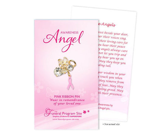 Breast Cancer Awareness Angel Pin - Celebrate Prints