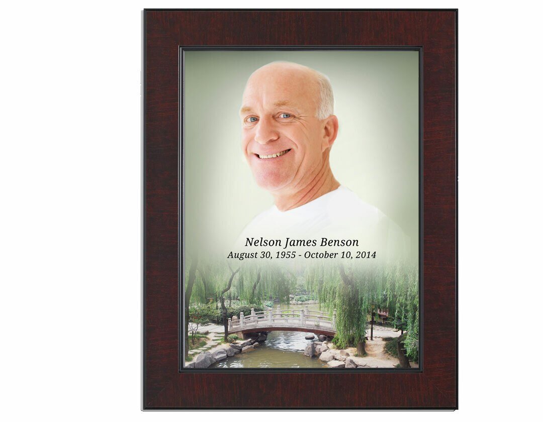 Bridge In Loving Memory Memorial Portrait Poster framed