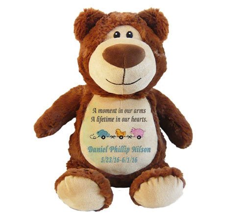 Brown Teddy Bear Memorial Stuffed Animal Urn - Celebrate Prints