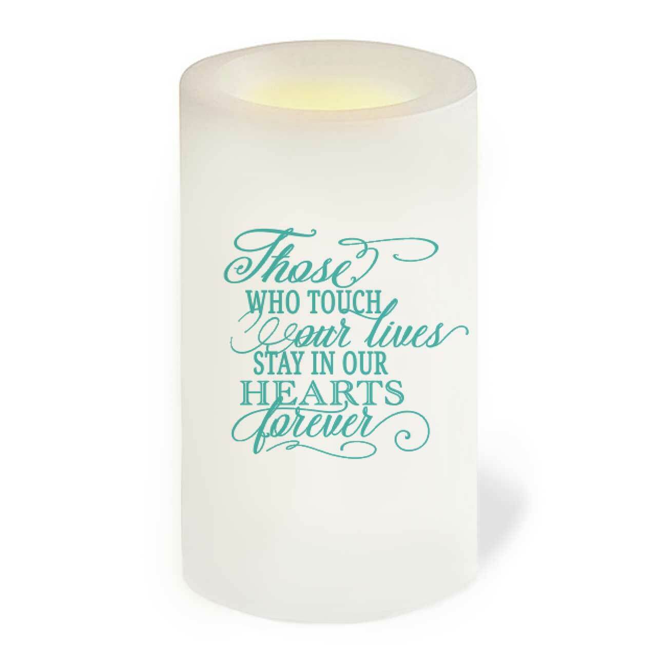 Brandon Flameless LED Memorial Candle back view