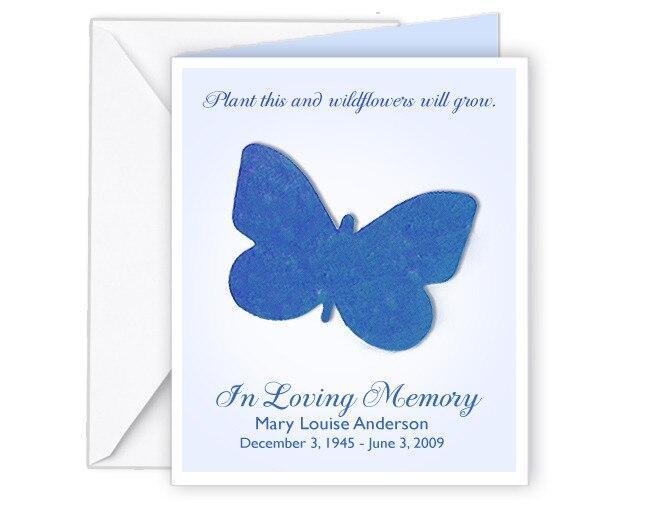 Butterfly Plantable Memorial Card (Pack of 25) - Celebrate Prints