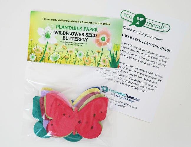 Butterfly Plantable Seed Paper Shapes (Set of 12 Colors) - Celebrate Prints