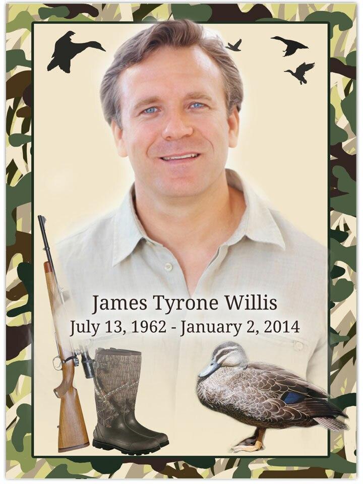 Camouflage Funeral Memorial Poster Portrait