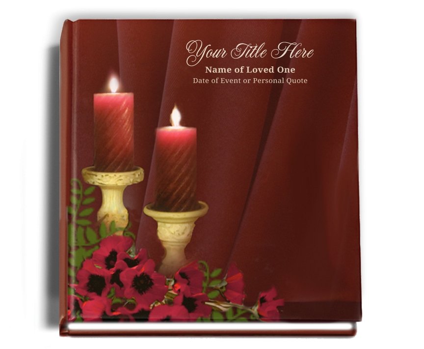 Candlelight Perfect Bind Memorial Funeral Guest Book - Celebrate Prints