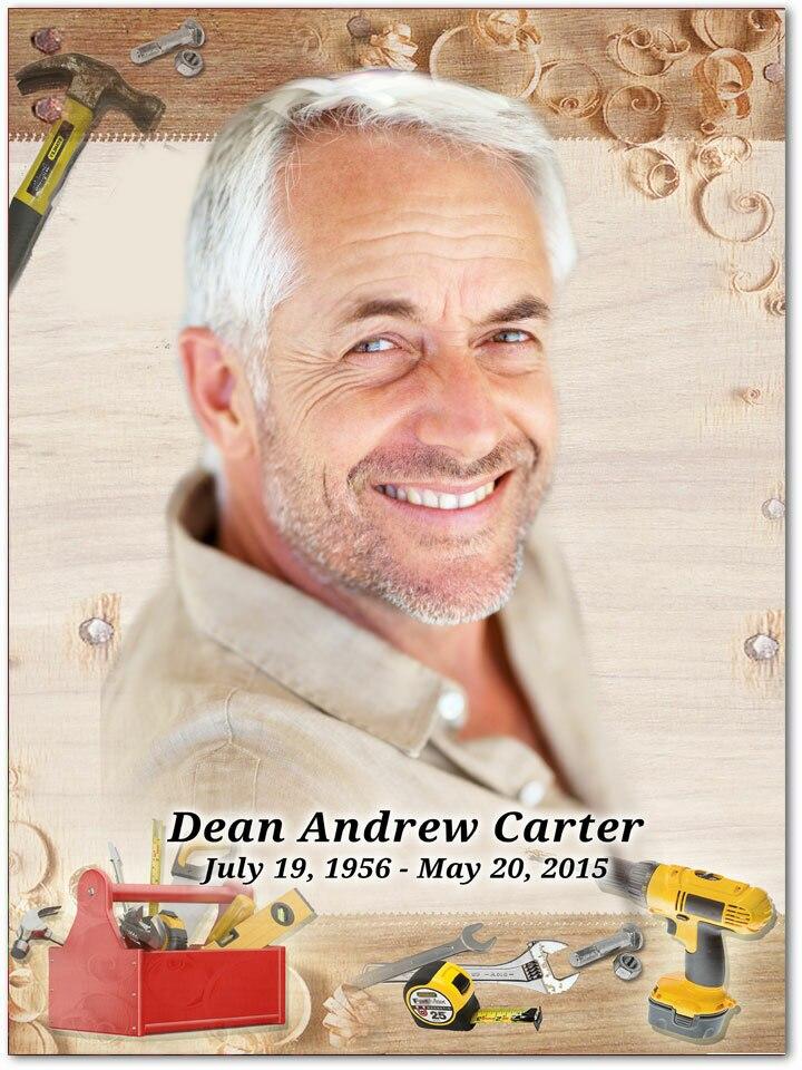 Carpenter In Loving Memory Memorial Portrait Poster