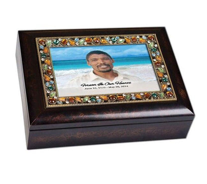 Caribbean Jewel In Loving Memory Music Memorial Keepsake Box