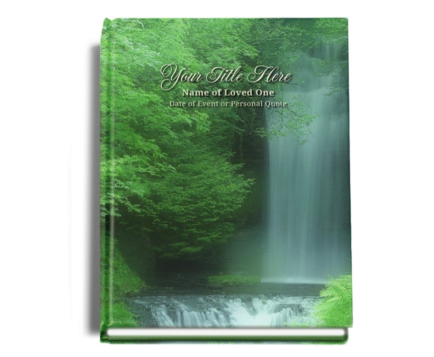 Cascade Perfect Bind Memorial Funeral Guest Book - Celebrate Prints