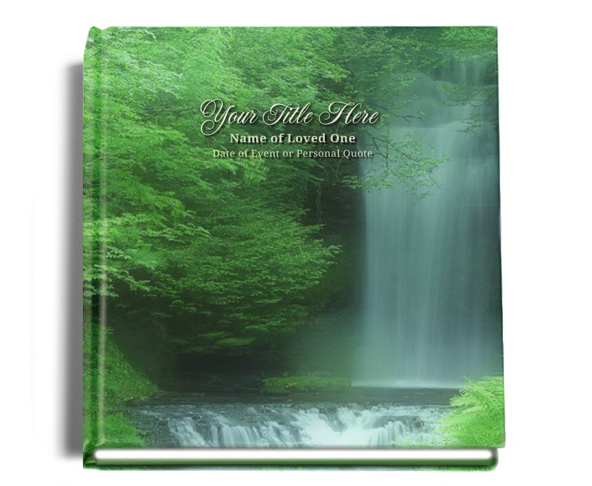 Cascade Perfect Bind Memorial Funeral Guest Book - Celebrate Prints