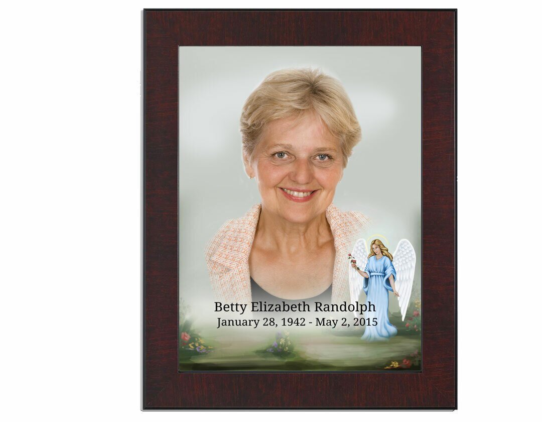 Charity In Loving Memory Memorial Portrait Poster framed