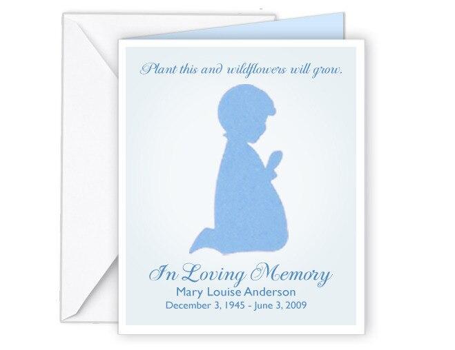 Child Plantable Memorial Card (Pack of 25) - Celebrate Prints